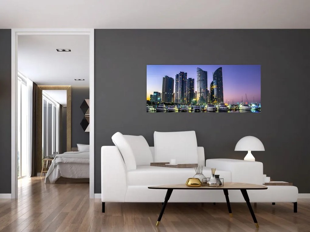 Tablou cu iahturi și zârie-norii (120x50 cm)