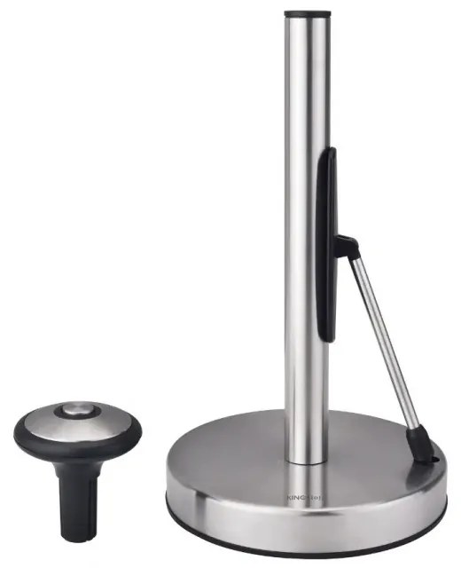 Suport pentru hartie de bucatarie Kinghoff KH 1955, 36,5 cm, Otel inoxidabil, Argintiu