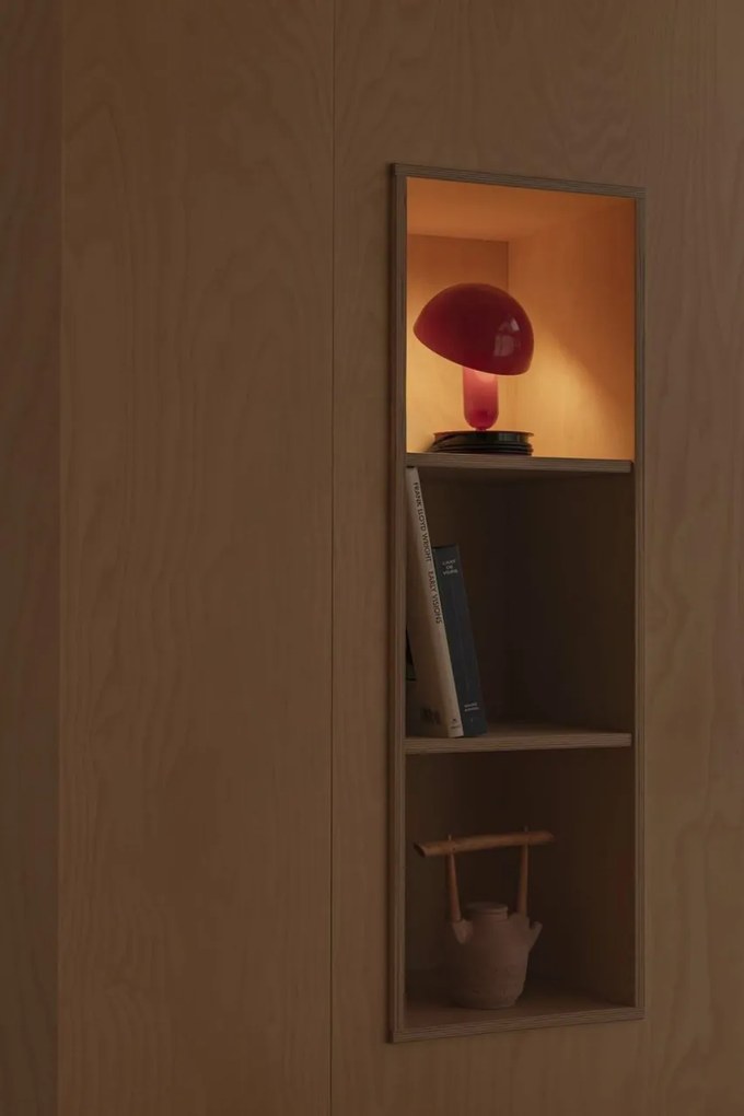 Veioza/Lampa de masa cu clips BELA rosie