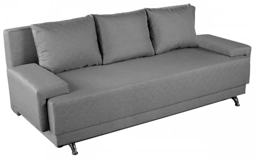 Canapea extensibila Napoli Grey, 205x90x86 cm, cu lada de depozitare
