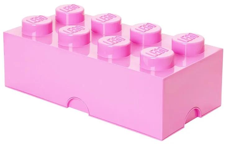 LEGO - Cutie depozitare 2x4, Roz deschis