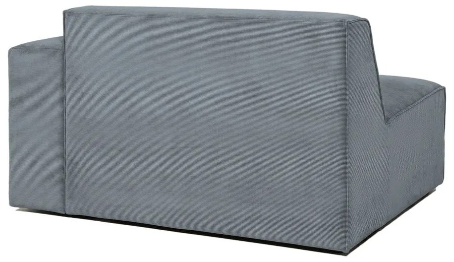 Modul pentru canapea gri cu tapițerie din catifea reiată (cu colț pe partea dreaptă) Sting – Scandic
