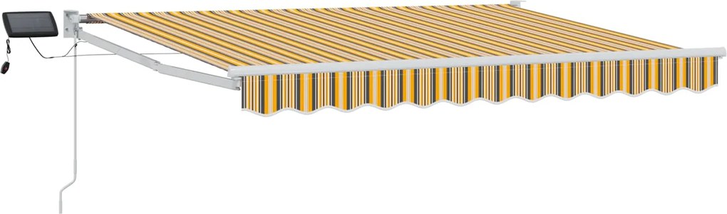 vidaXL Marchiză retractabilă manuală cu led-uri 3,5 x 2,5 m