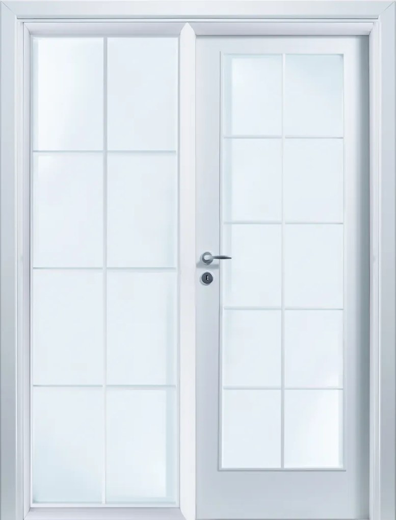 Usa de interior cu luminator cu geam si supra lumina Alb, 501- 1000, 800, 1301 - 1800 x 2080, Nu, Mata