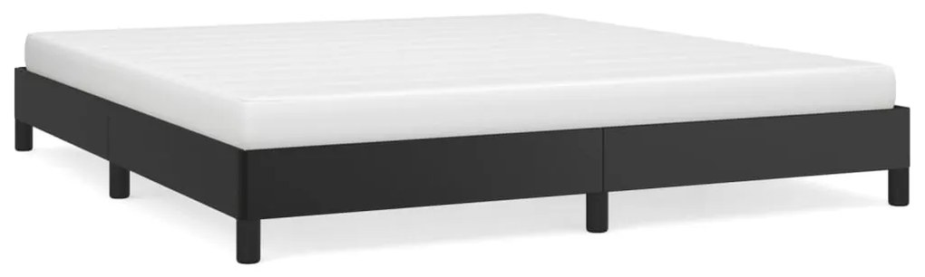 346916 vidaXL Cadru de pat, negru, 180x200 cm, piele ecologică