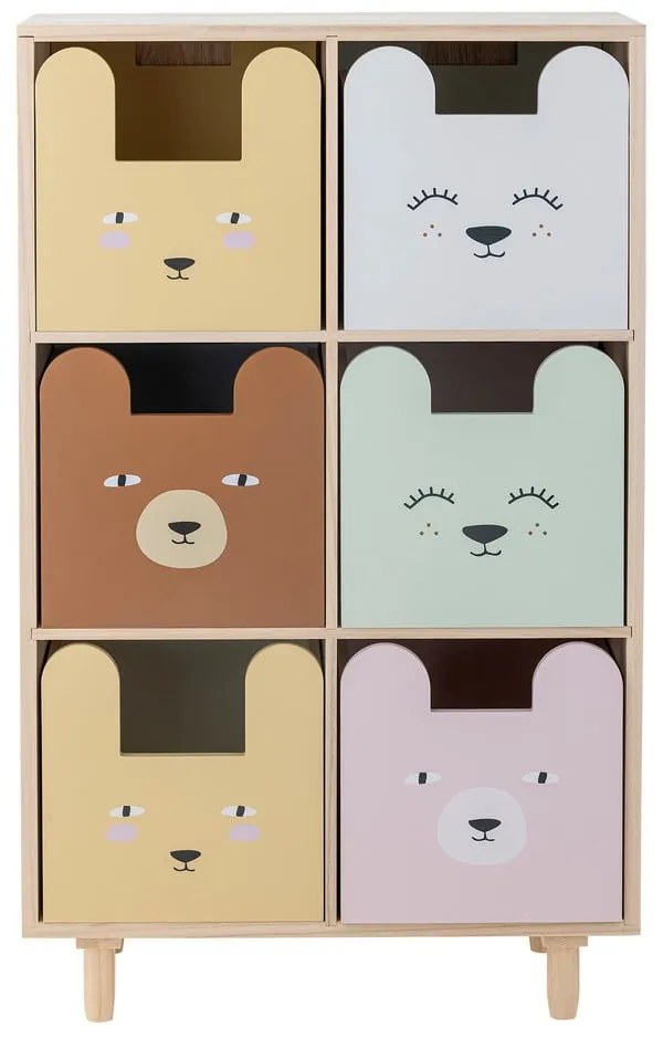 Comodă de copii în culoare naturală joasă din lemn de paulownia 25,5x88,5 cm Calle – Bloomingville Mini