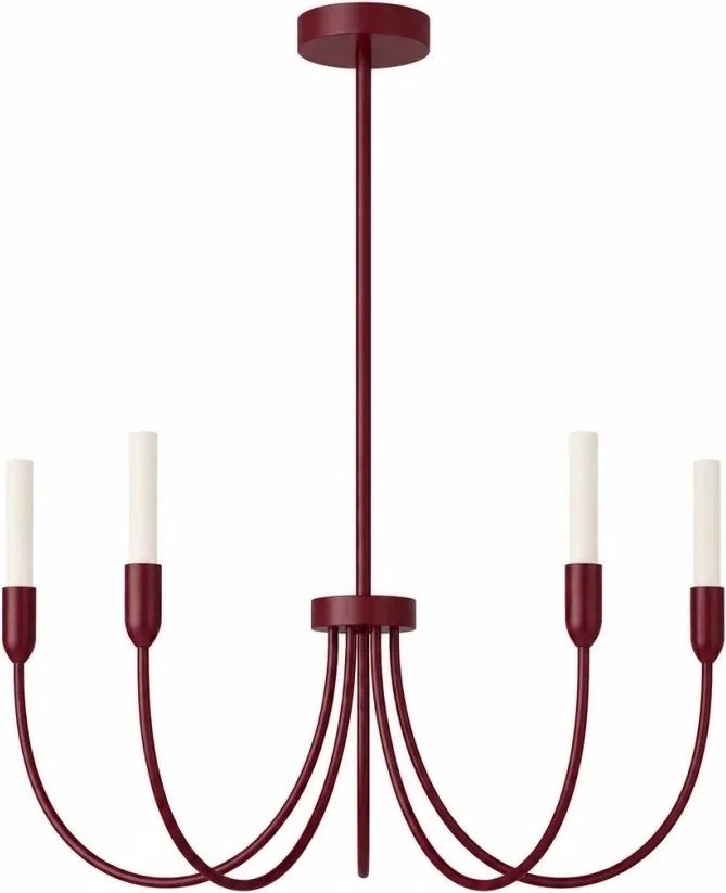 Candelabru cu 5 brate AUGUSTINE burgundy