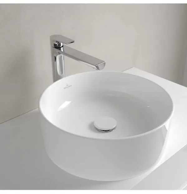 Lavoar pe blat, Villeroy&amp;Boch Collaro, material TitanCeram, 40cm, Alb Alpin, 4A184001