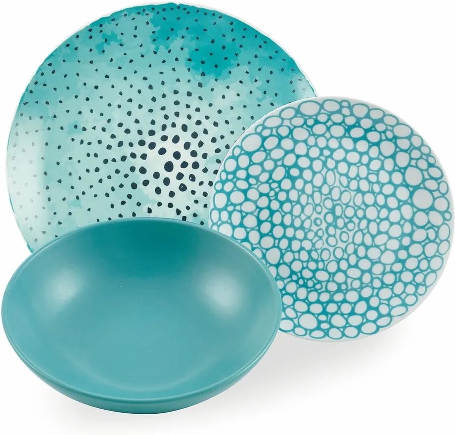 Set veselă din gresie și porțelan 18 piese Villa d´Este Marea