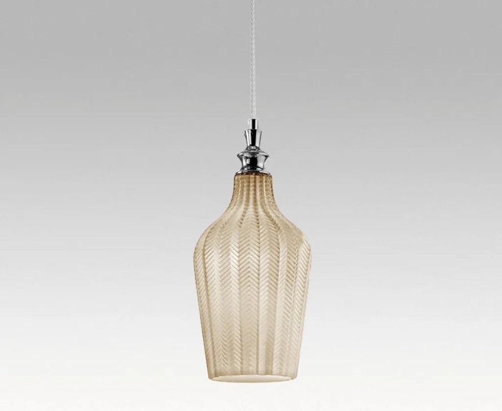 Lustra suspendata, Pendul CLEOFE ambra, alb, cobalt sau ecru
