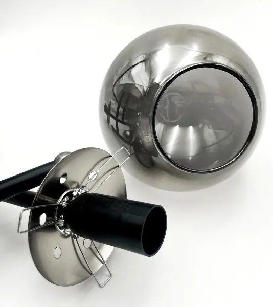 Brilagi - Lustră aplicată MALIVA 3xE14/15W/230V crom mat/sticlă fumurie