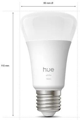 Bec LED reglabil Philips Hue WHITE E27/9,5W/230V 2700K