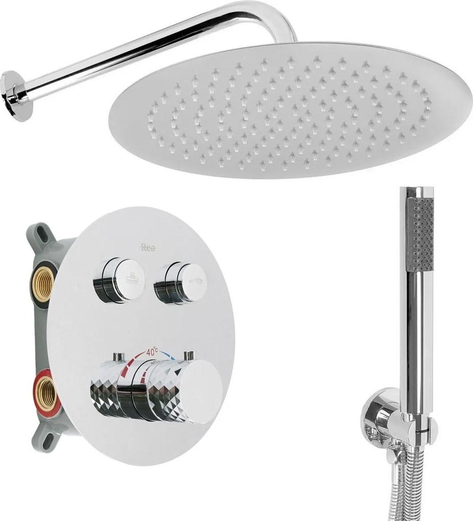 Set de dus incastrat Rea Lungo Diamond Chrom + BOX