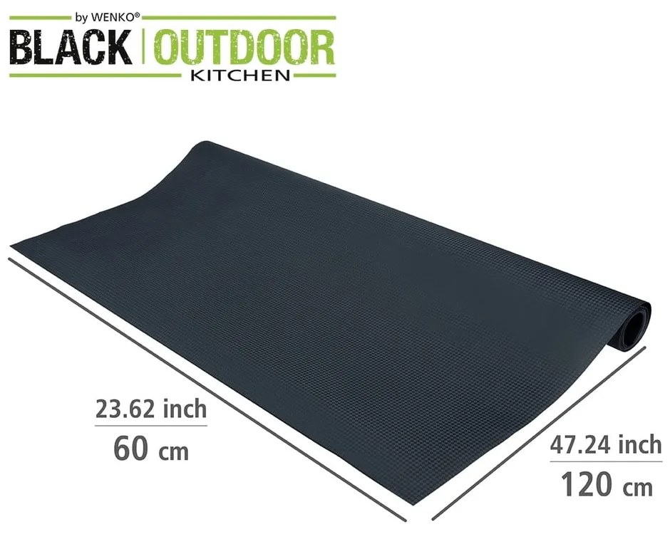 Covoraș de protecție antiderapant pentru grătar Wenko Suma, 60 x 120 cm, negru