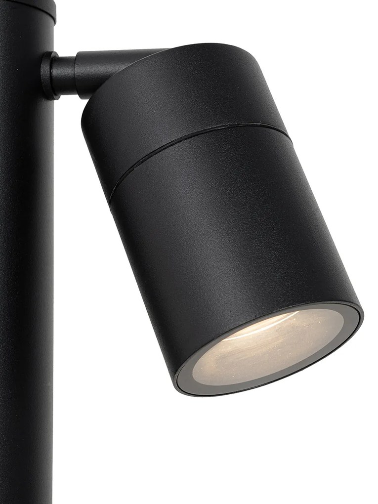 Lampă de exterior neagră cu țăruș de sol și presetupe 45cm 2 lumini IP44 - Duo