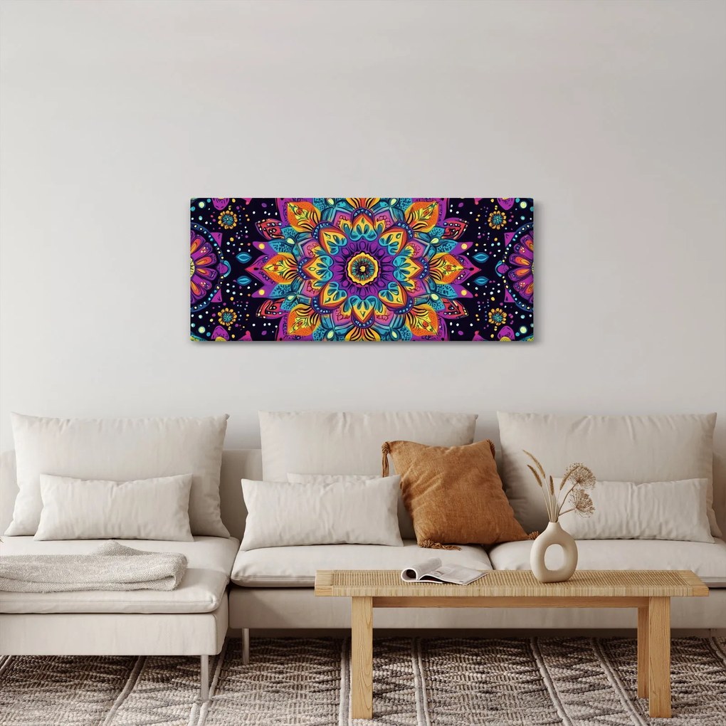 Tablou - Mandală caleidoscopică (120x50 cm)