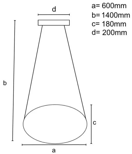 Lustră LED dimabilă pe cablu LED/70W/230V 3000-6500K d. 60 cm crom + telecomandă