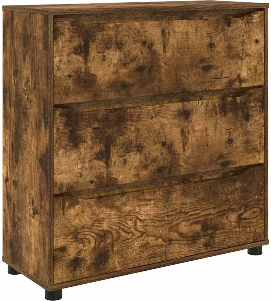 vidaXL Dulap de depozitare Stejar fumuriu 80 x 31 x 81 cm
