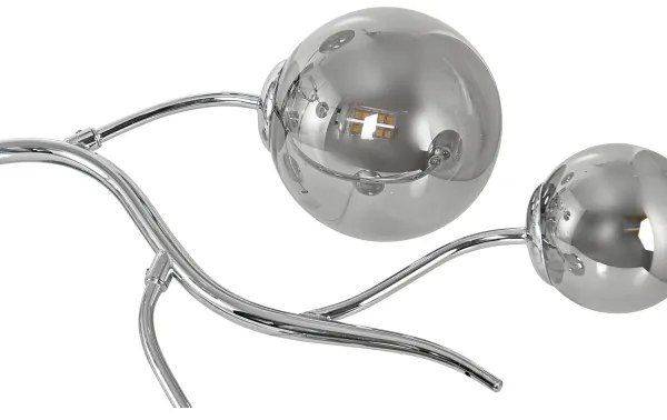 Brilagi - Lustră aplicată LED MISTEL 9xG9/3W/230V negru-crom/sticlă fumurie