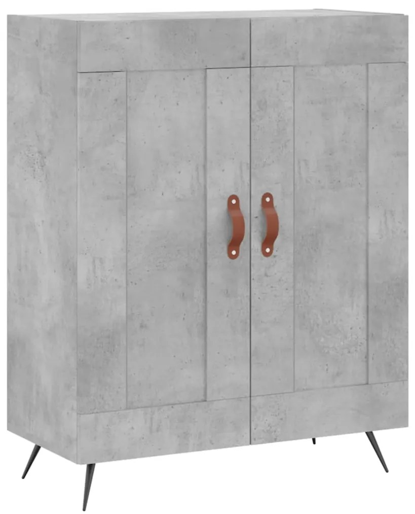 830168 vidaXL Servantă, gri beton, 69,5x34x90 cm, lemn compozit