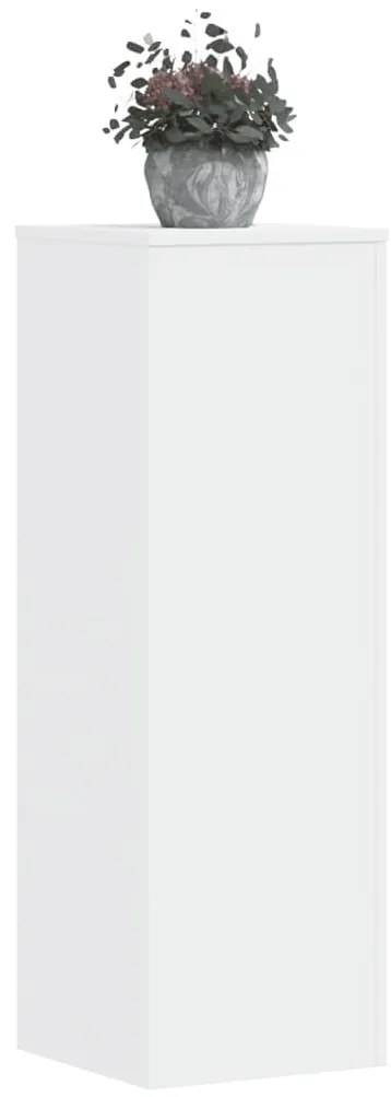 vidaXL Suporturi plante, 2 buc., alb, 33x33x100 cm, lemn prelucrat