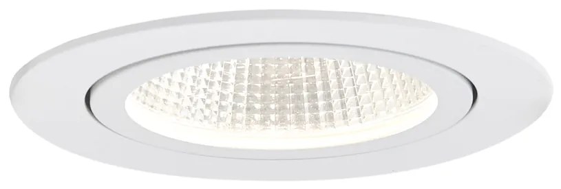 Set de 6 spoturi încastrate albe 9,5 cm, inclusiv LED 1300 lm, reglabile, IP23 - Gaius