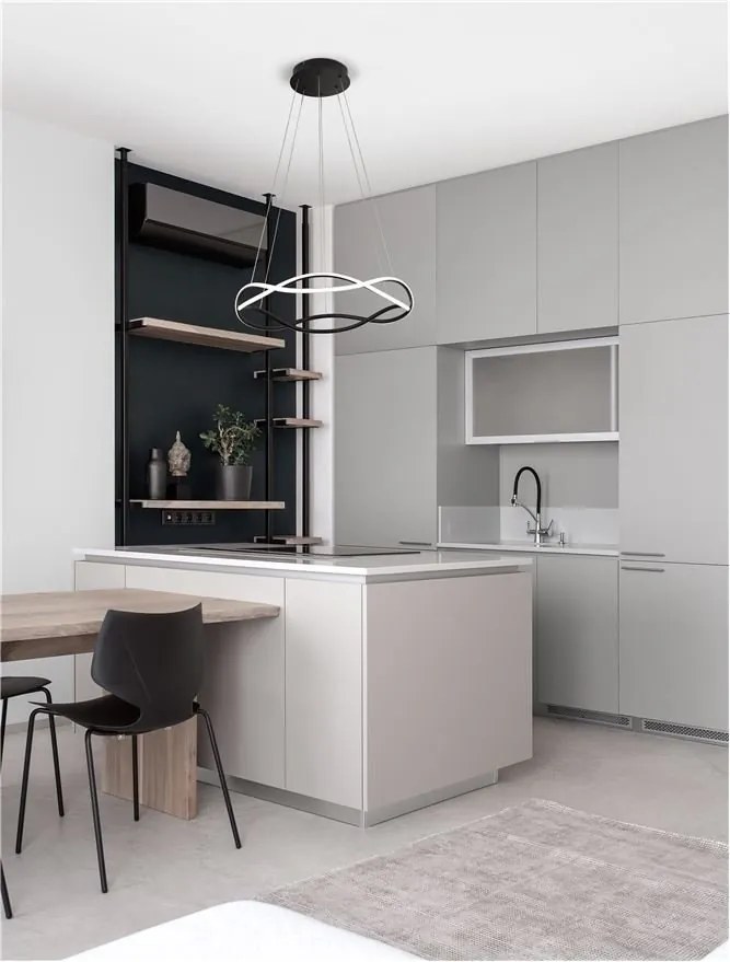 Lustra LED suspendata design modern JINAL Black 60cm