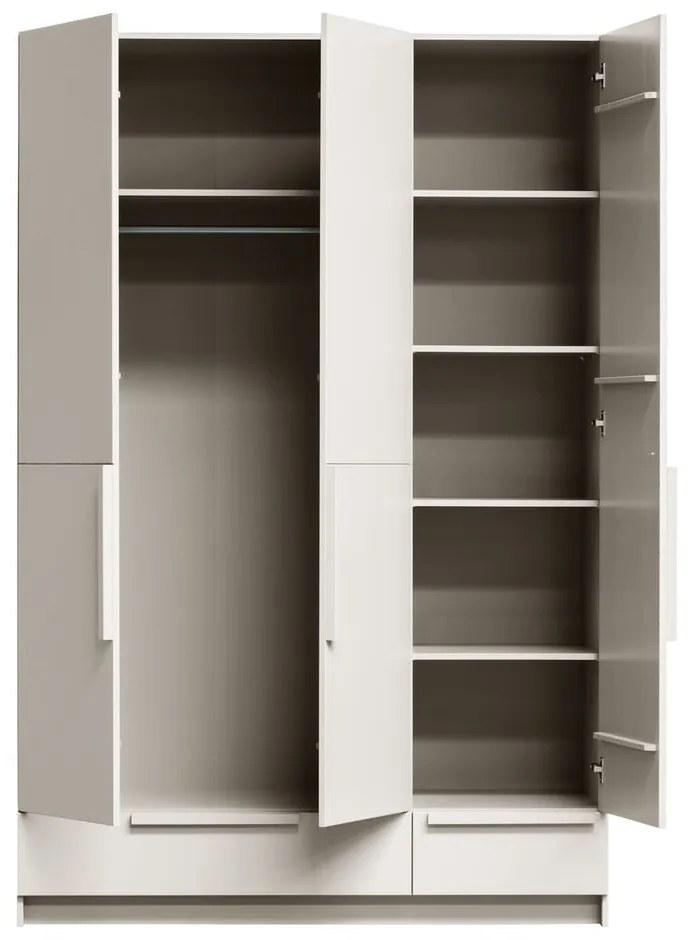 Dulap modular crem din lemn de pin 142x215 cm Pure – WOOOD