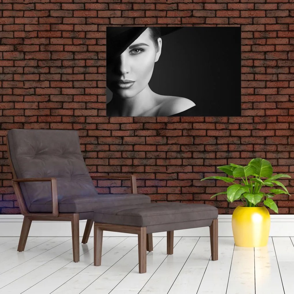 Tablou - Portretul femeii cu pălărie (90x60 cm)