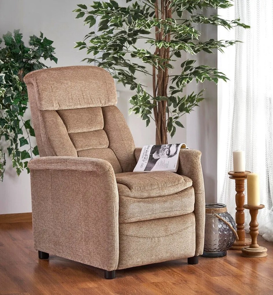 Fotoliu recliner Houston 1030106x71x85cm, 27 kg, Beige, Tapiterie