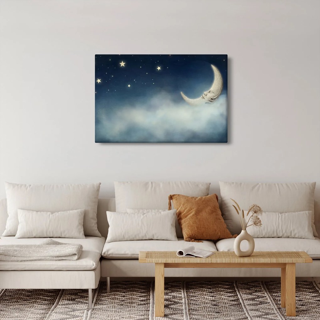 Tablou - Luna cu stele (90x60 cm)