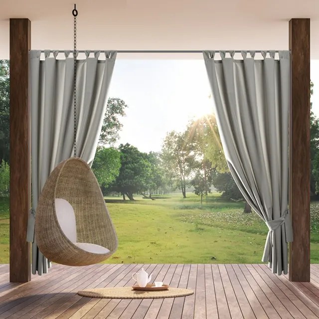 Draperie impermeabilă de exterior, gri RO - Lățime: 155 cm | Lungime: 220 cm