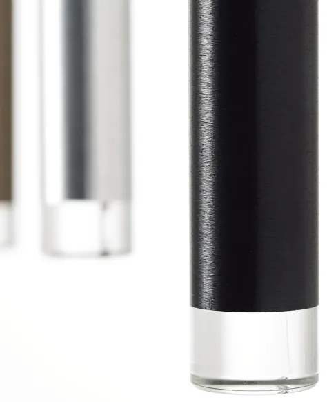 Brilliant - LED CEMBALO, lustră suspendată pe cablu, cu reglare a intensității, LED 32W, 230V, crom/negru/maro