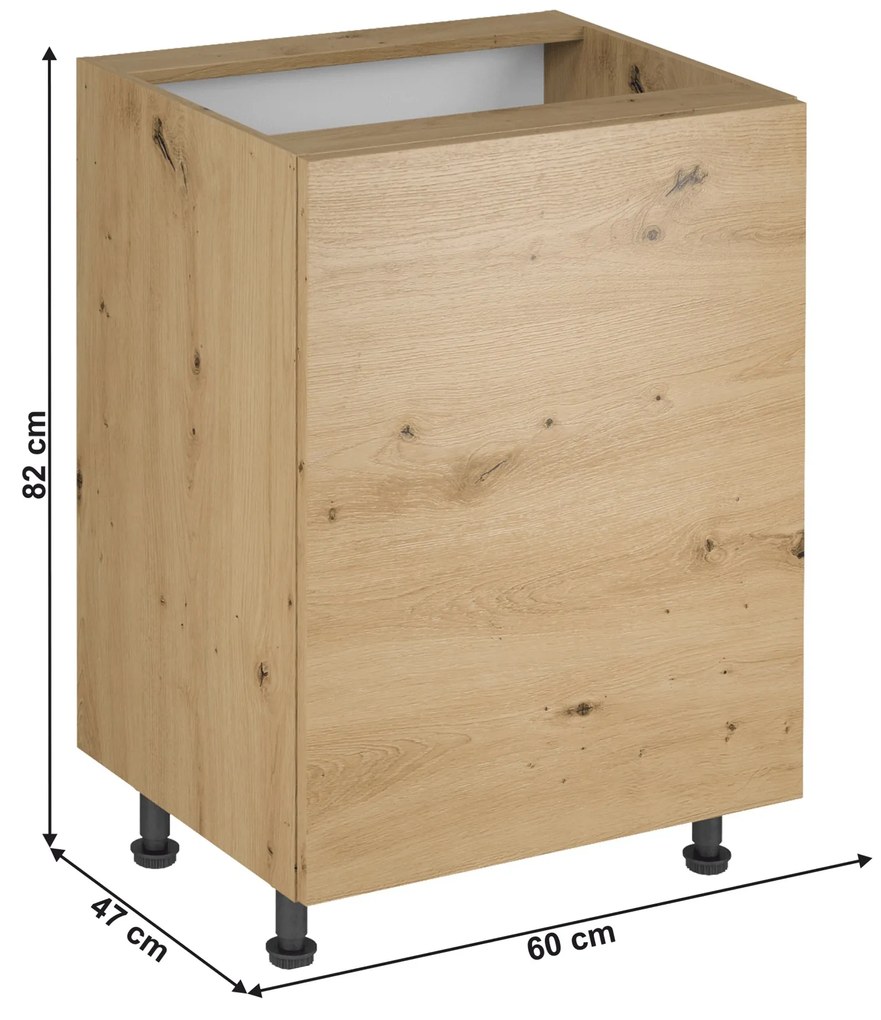 Dulap inferior de bucătărie D60 Langari (Stejar artisan) (S). 1016856