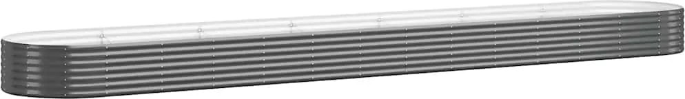 vidaXL Strat înălțat grădină 544x100x36 cm oțel galvanizat