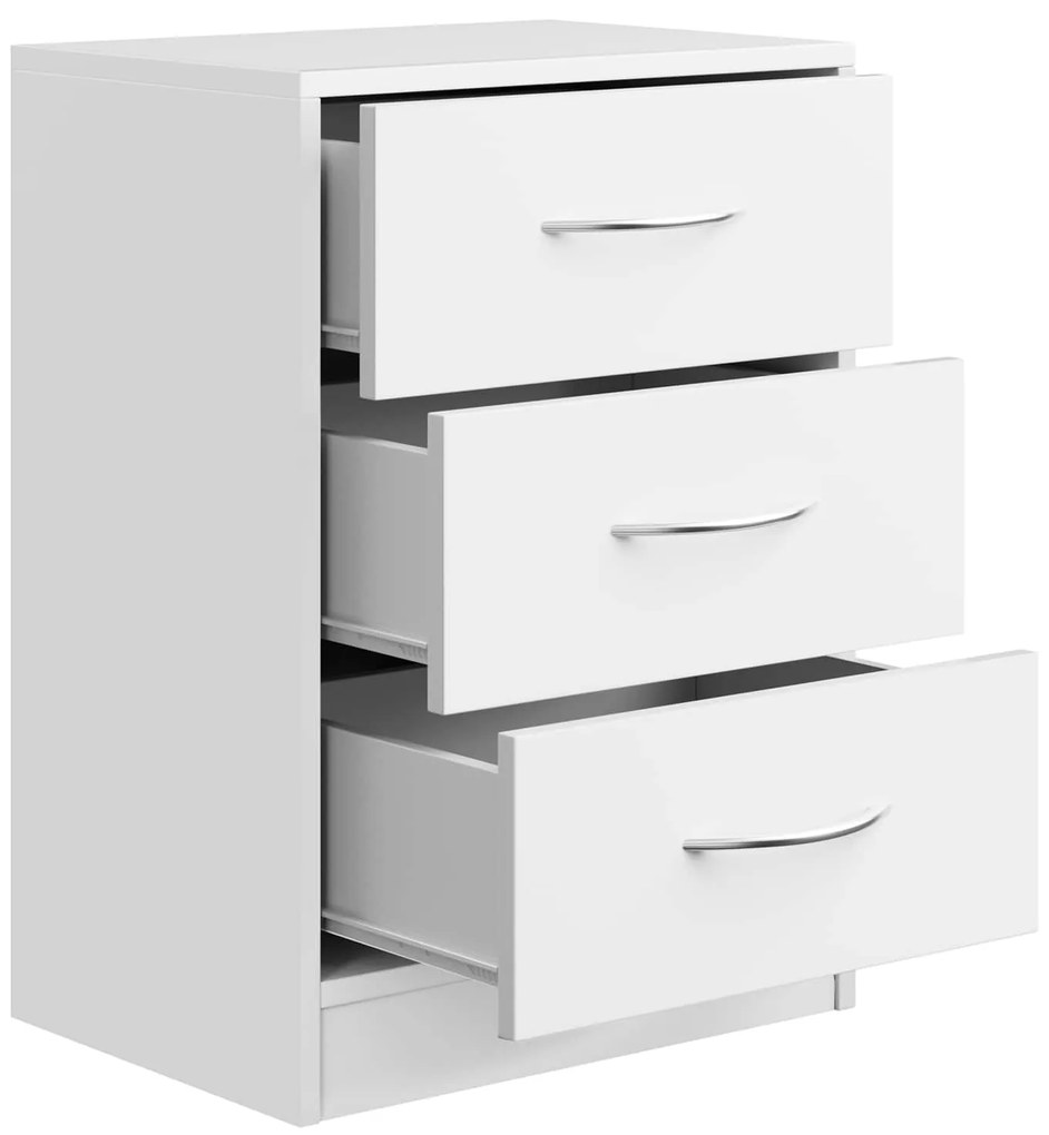 Noptieră ELOISE cu iluminare, 54x39x28cm, alb Casaria