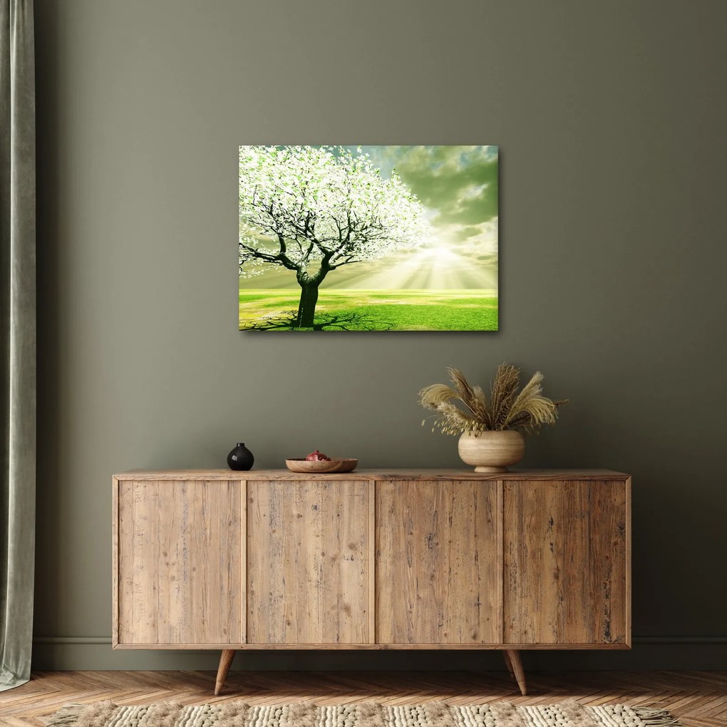 Tablou cu copaci pe luncă (70x50 cm)