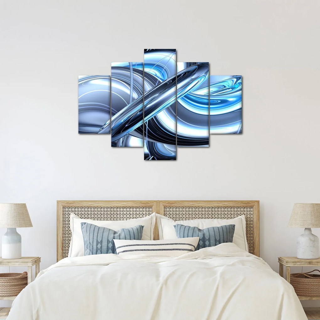 Tabloul cu abstracție albastră (150x105 cm)