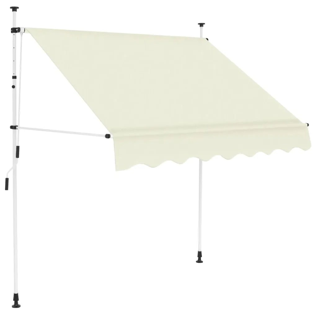 Copertina retractabila manual, crem, 200 cm