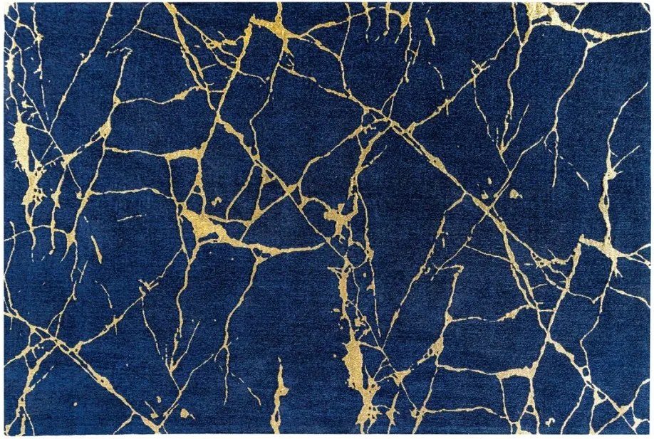 Covor albastru cu aspect de marmura MARMOR 160x240cm