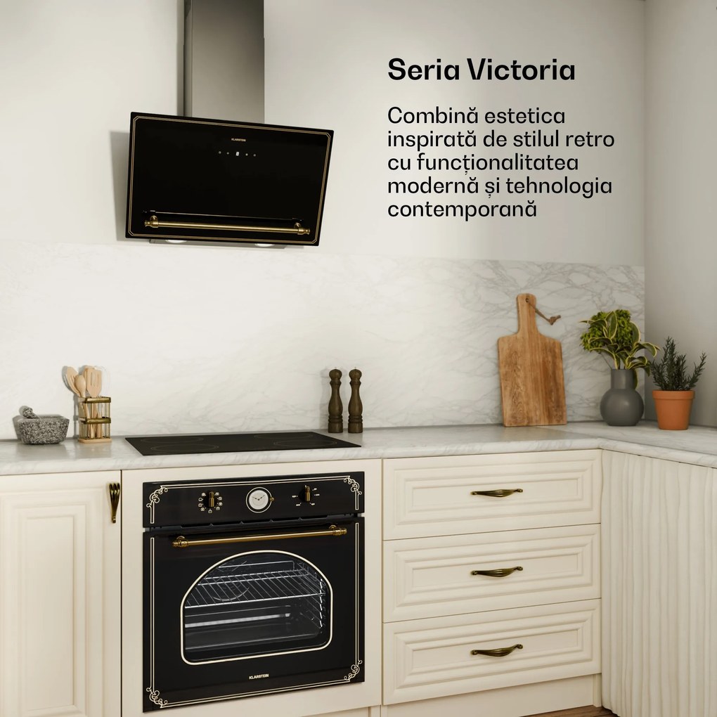 Klarstein Plită cu inducție Victoria, 60 cm, 4 plite, glisantă, funcție Boost