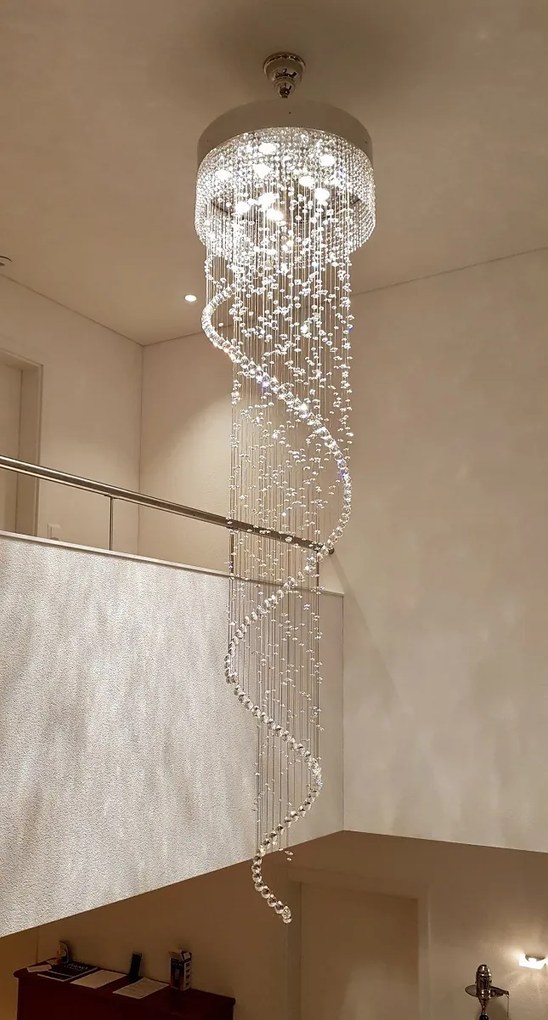 Lustra, Pendul Cristal Bohemia Exclusive diam.60cm SPIRAL CHAOS 600x2500