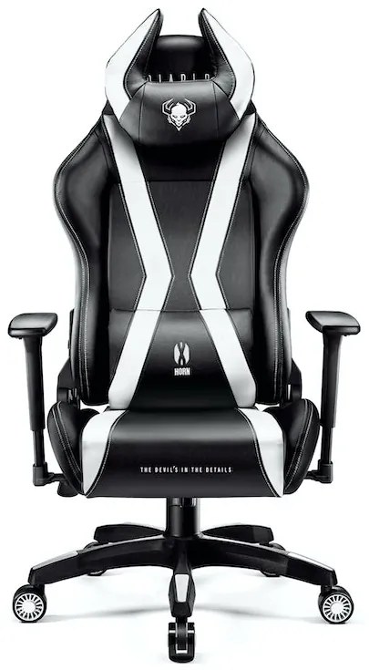 Scaun gaming Diablo X-Horn 2.0 Normal Size: Negru-alb Diablochairs