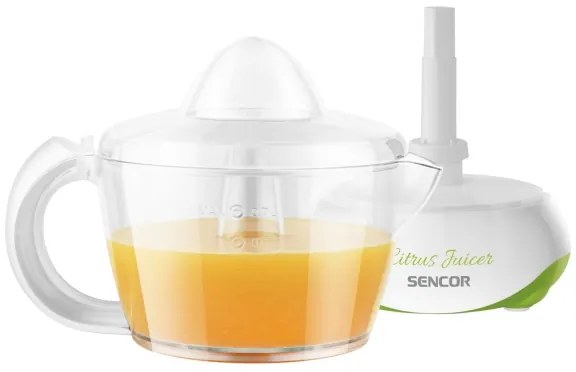 Presă electrică pentru citrice 0,7 l 40W/230V albă/verde Sencor