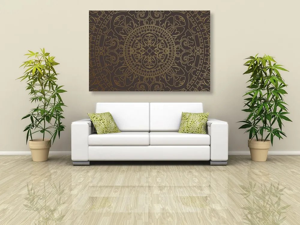 Tablou ornament oriental din aur