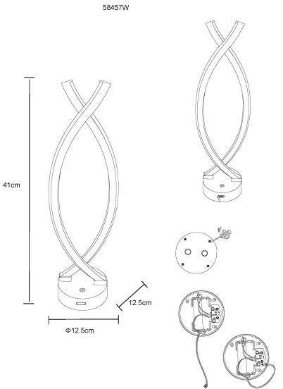 Globo 58457W - Lampă de birou LED tactilă reglabilă HELA LED/1W/3,7V albă