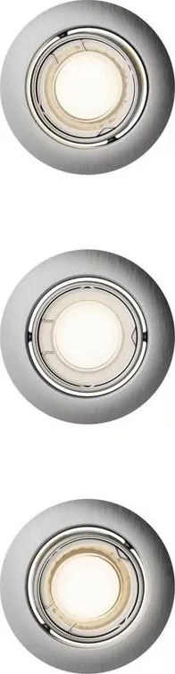 Philips - Set de 3 corpuri de tavan încastrate PERIDOT 1xGU10/7W/230V argintiu