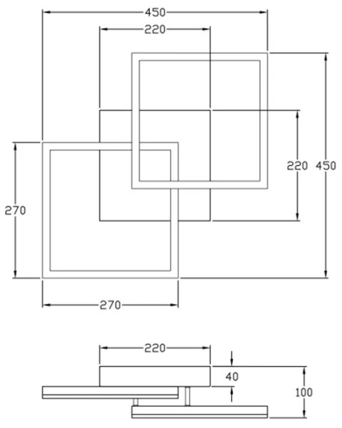 Plafonieră LED dimabilă BARD 39W/230V 4000K antracit Fabas Luce 3394-29-282