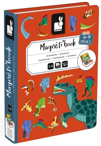 Janod - Set interactiv magnetic MAGNETIBOOK dinozauri