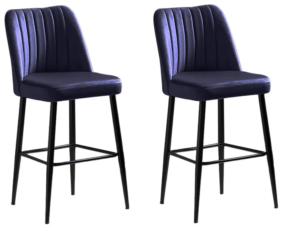 Set de scaune de bar Vento Sax Blue and Black, 2buc., 2 buc.